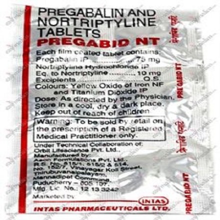 Pregaba NT 75 mg | 10 mg Tablet